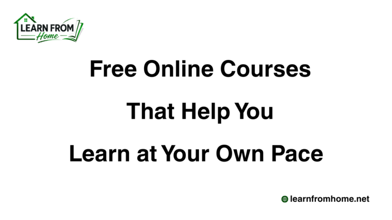 Free Online Courses That Help You Learn at Your Own Pace