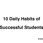 10 Daily Habits of Successful Students
