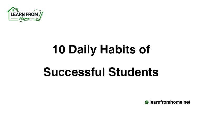 10 Daily Habits of Successful Students